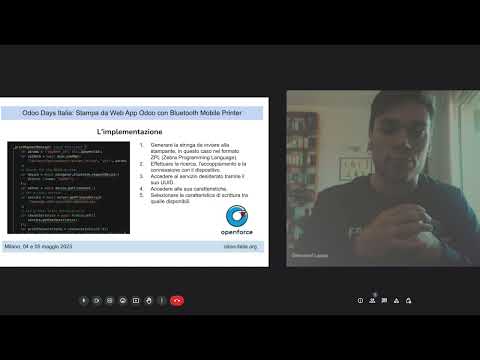 Stampa da web app Odoo con Bluetooth mobile printer | #odoodaysit 2023 | Giovanni Lasca