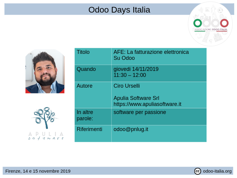 AFE: La fatturazione elettronica Su Odoo - Ciro Urselli